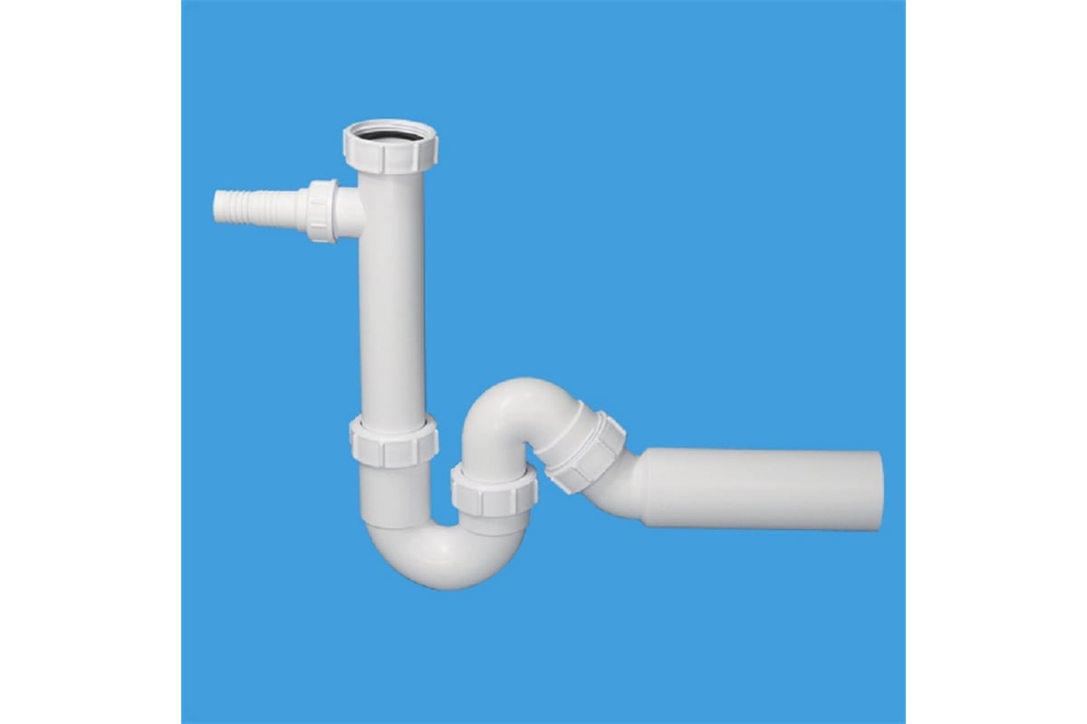Сифон McAlpine без выпуска ф-40-40/50 P/S-образный с носиком MRSK4 в ...