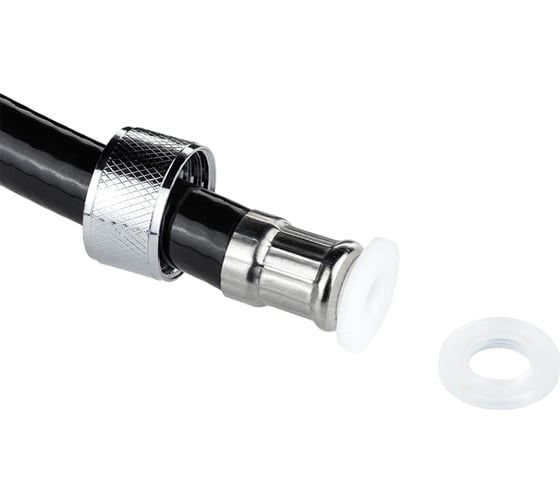 Шланг для душа ELKA 1/2"-1/2", 200 см, пвх, черный глянцевый ТД.030461