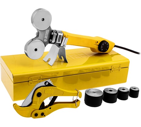 Аппарат для сварки пластиковых труб Denzel DWP-750 750Вт, 260-300 град., компл насадок, 20 - 40 мм 94203