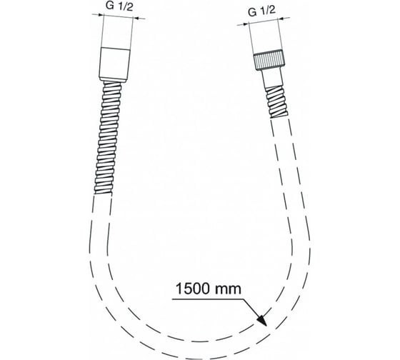 Шланг для душа Ideal Standard Bf150aa metalflex металлический 1500 мм 00000106278