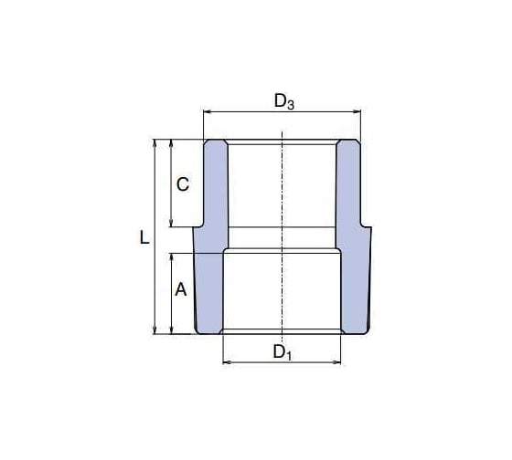 Переход WAVIN EKOPLASTIK 75/50 ВН/НР SRE17550RCT