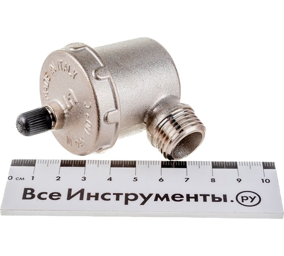 Автоматический воздухоотводчик с боковым подключением и верхним выпуском HP 1/2 никелированный Uni-Fitt 232N2000