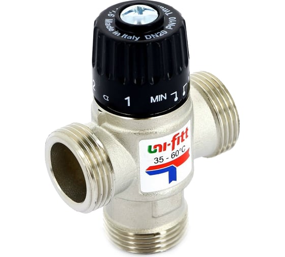 Термосмесительный клапан Н 1, 35-60С, смешение боковое Uni-Fitt 351N3140