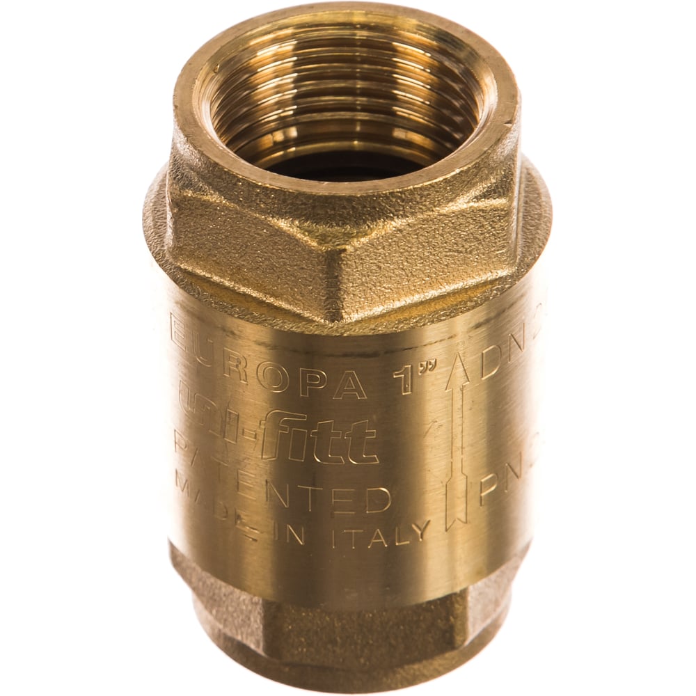 Обратный пружинный клапан EUROPA 1\" с металлическим затвором Uni-Fitt ...