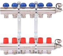 Коллекторная группа 1х3/4, 6 выходов, с регулировочными и термостатическими вентилями Uni-Fitt 441E4306