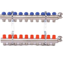 Коллекторная группа 1х3/4, 10 выходов, с регулировочными и термостатическими вентилями Uni-Fitt 441E4310
