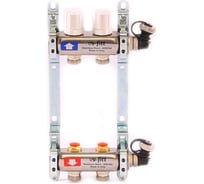 Коллекторная группа 1х3/4, 2 выхода, с регулировочными и термостатическими вентилями, нерж. сталь Uni-Fitt 451I4302