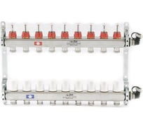 Коллекторная группа 1х3/4, 9 выходов, с расходомерами и термостатическими вентилями, нерж. сталь Uni-Fitt 450I4309