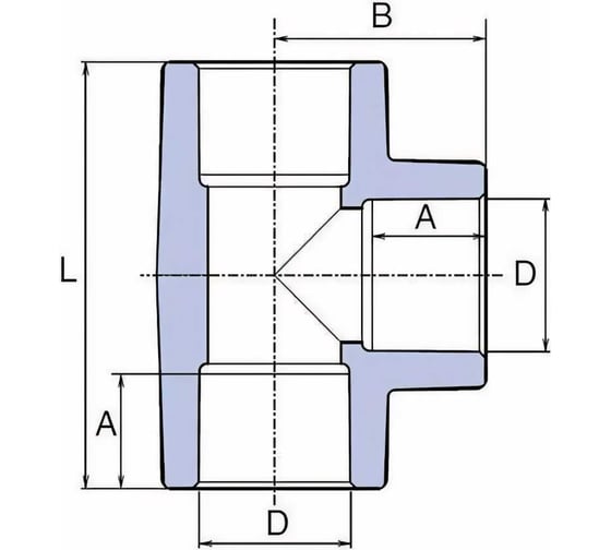 Тройник WAVIN EKOPLASTIK PP-R D20, EK STK020RCTX