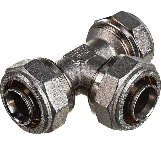 Обжимной тройник 26 никелированный Uni-Fitt 666N8880
