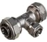 Обжимной тройник 26х16х26 никелированный Uni-Fitt 666N8680 3