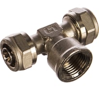 Тройник обж-В-обж 16х1/2x16 никелированный Uni-Fitt 667N6260