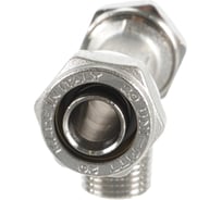 Тройник обж-Н-обж 20х1/2x20 никелированный Uni-Fitt 668N7270