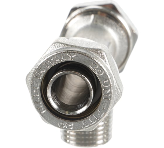 Тройник обж-Н-обж 20х1/2x20 никелированный Uni-Fitt 668N7270 1