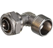 Обжимной угол обж-Н 20х3/4 никелированный Uni-Fitt 665N7300