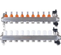 Коллекторная группа PROFACTOR нержавеющая сталь, с расходомерами авто/воздухотвод 1х9 вых 3/4 ЕК PF MB 807.9
