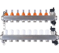 Коллекторная группа PROFACTOR нержавеющая сталь, с расходомерами авто/воздухотвод 1х8 вых 3/4 ЕК PF MB 807.8