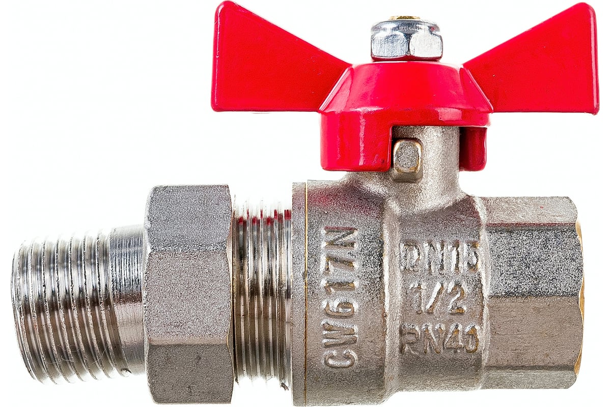 Шаровой кран с полусгоном Valtec BASE 1/2\" внутренняя-наружная VT.227.N ...