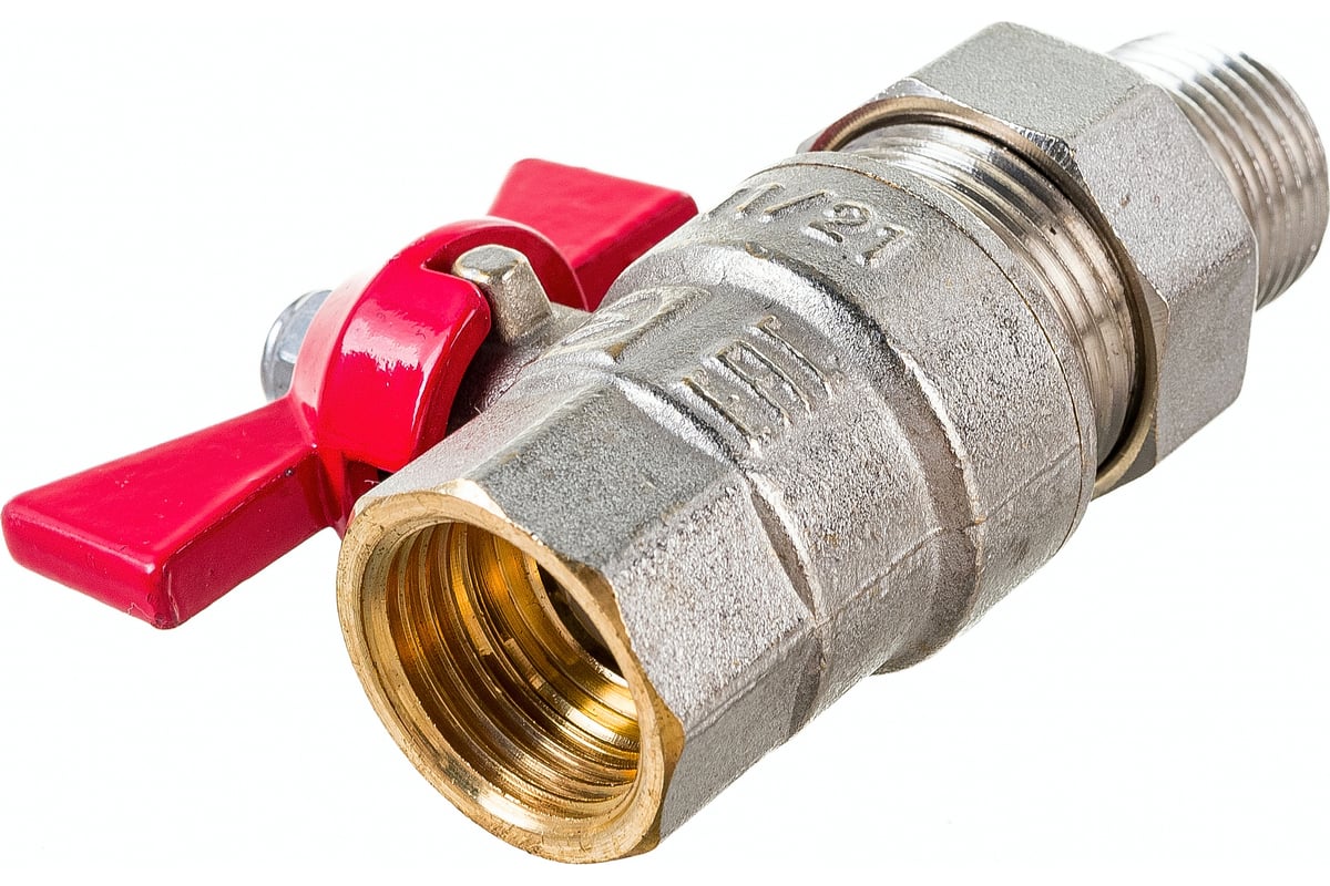 Шаровой кран с полусгоном Valtec BASE 1/2" внутренняя-наружная VT.227.N ...