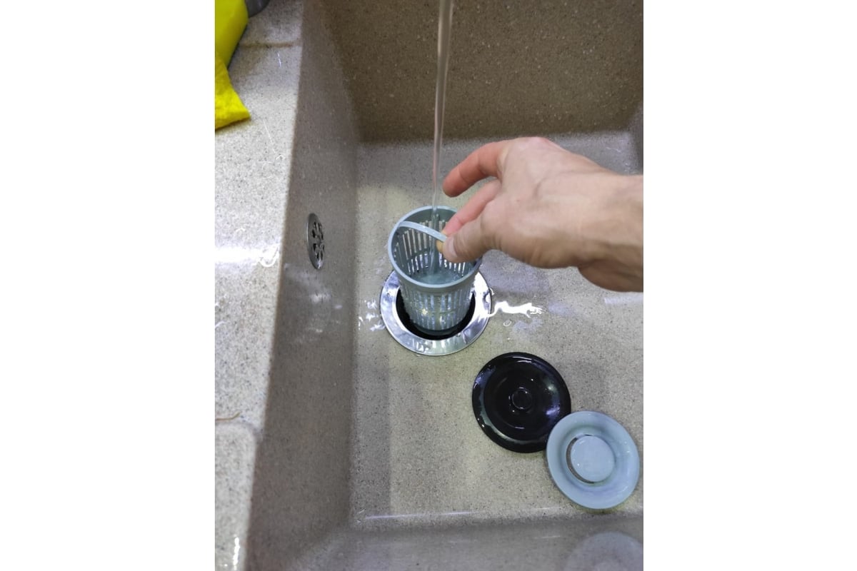 Сифон YOYO 3.5 дюйма, универсальный, с переливом и фильтр-стаканом, для ...