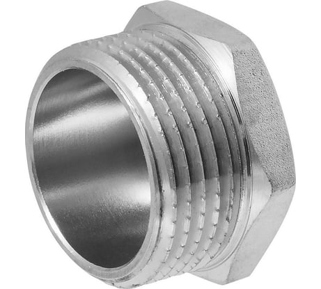 Заглушка сантехническая в трубу MPF 1" пробка латунная никелированная наружная резьба ИС.072279