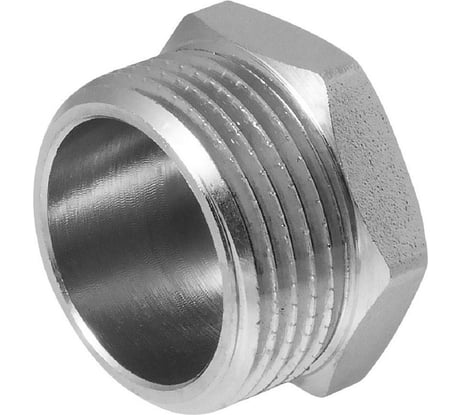 Заглушка сантехническая в трубу MPF 3/4" пробка латунная никелированная наружная резьба ИС.072278