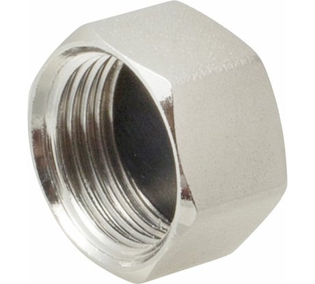 Заглушка сантехническая на трубу MPF 1/2" латунная никелированная внутренняя резьба ИС.072283