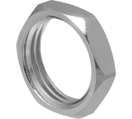 Контргайка сантехническая MPF 1/2" латунная никелированная внутренняя резьба ИС.072289