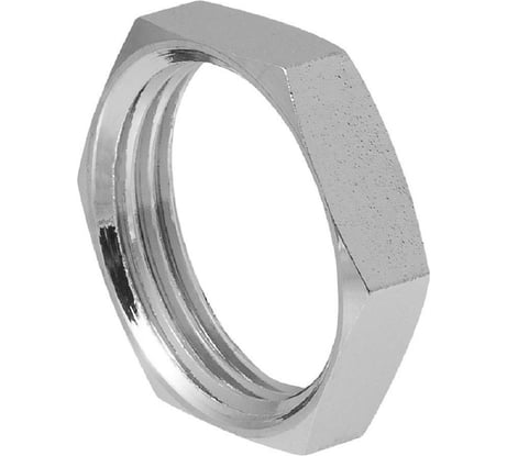 Контргайка сантехническая MPF 3/4" латунная никелированная внутренняя резьба ИС.072290