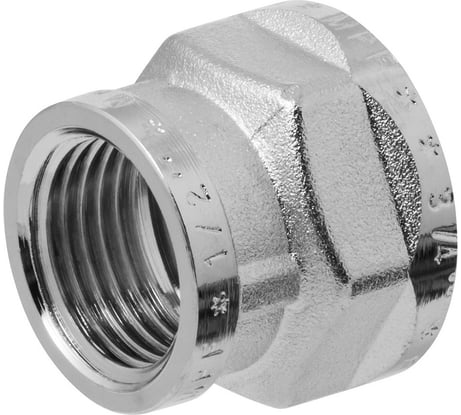 Муфта переходная MPF 3/4" х 1/2" латунная никелированная внутренняя резьба ИС.072150