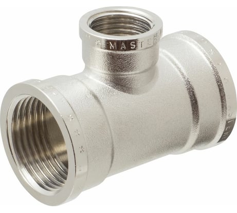 Тройник сантехнический переходной MPF 1" х 1/2" х 1" латунный никелированный внутренняя резьба ИС.072235