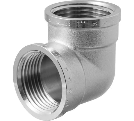 Уголок сантехнический MPF 1" латунный никелированный внутренняя резьба ИС.072241