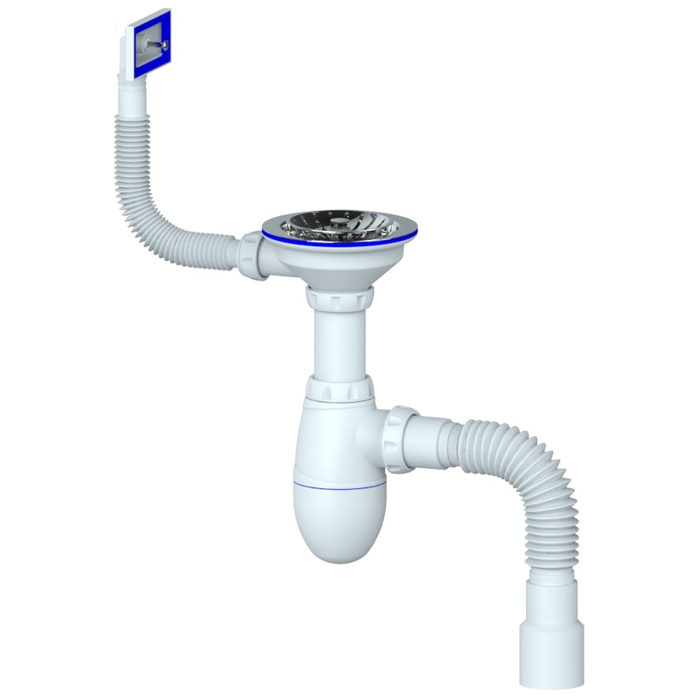 Сифон для кухни Unicorn 3.1/2\"х40, нержавеющий выпуск диам.112мм ...