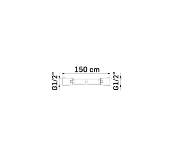 Шланг для душа Mamoli SHOWER с соединением 1/2’’ч1/2’’, Chrome P3260001