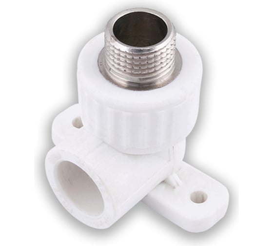 Угольник Aquapipe PPRC комб. c крепл. и наруж. резьб. 25х1/2", MP-У ИС.090794