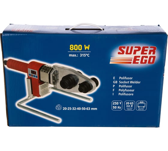 Раструбный сварочный аппарат SUPER-EGO SOCKET WELDER ECO 20,25,32,40,50,63 мм 1500000448