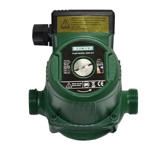 Циркуляционный насос Leberg GRS 15/6 130 мм  с гайками 1"x0.75" УТ000008766 000008766