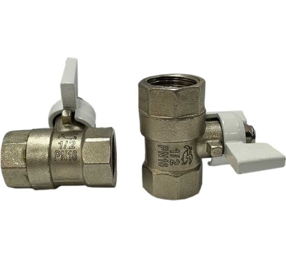 Шаровой кран KOFULSO серия BRASSCO BLITZ 1/2 " ручка-бабочка BP/ВP (ник.) Кр15 ВР/ВР бн