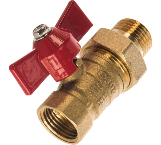 Шаровый кран с полусгоном американкой MasterProf 1/2" бант, латунь ИС.080923