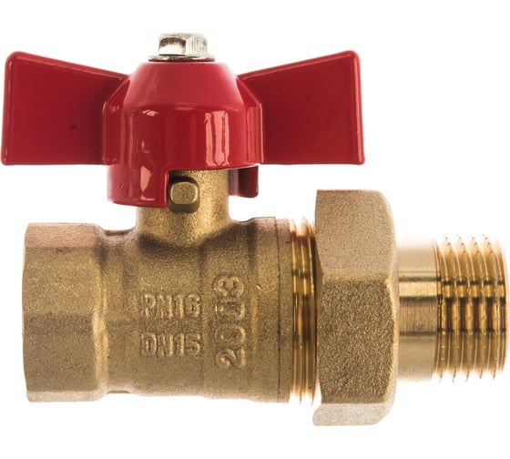 Шаровый кран с полусгоном американкой MasterProf 1/2" бант, латунь ИС.080923