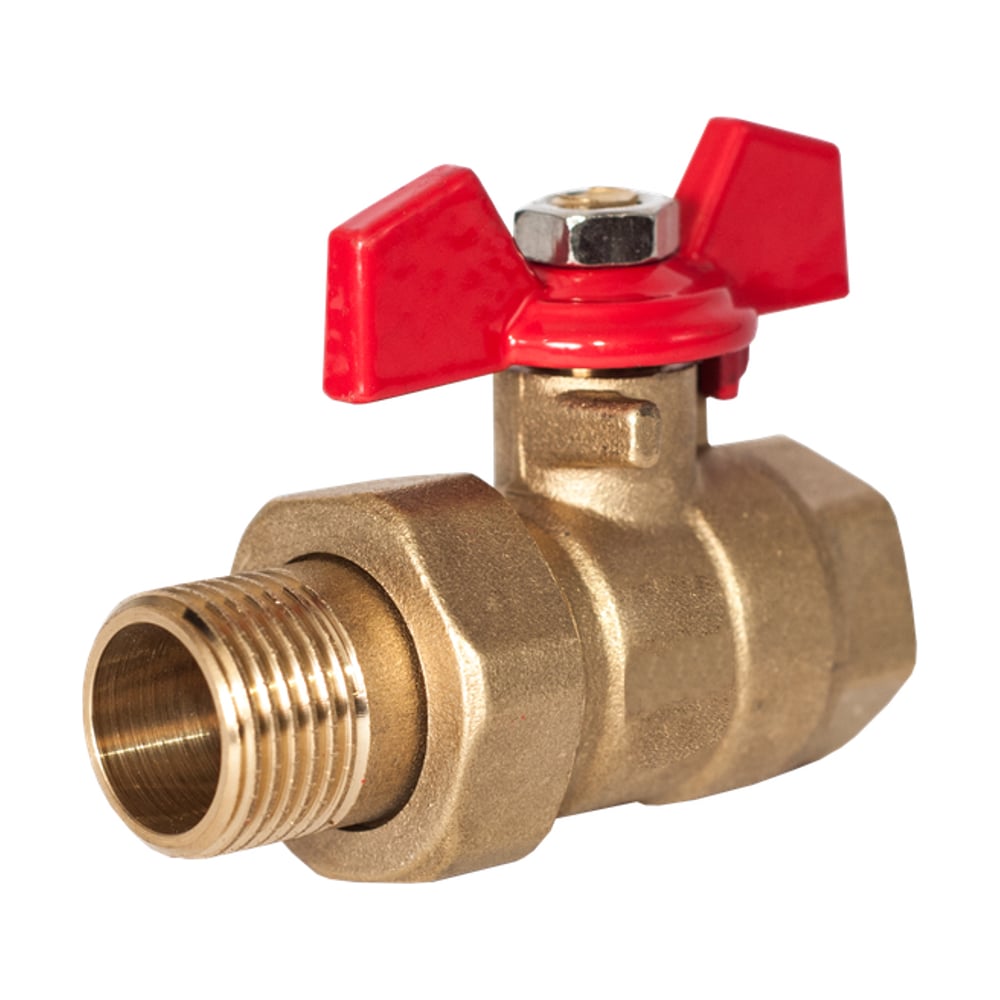 Кран шаровый с полусгоном американкой MasterProf 3/4", бант, латунь ИС ...