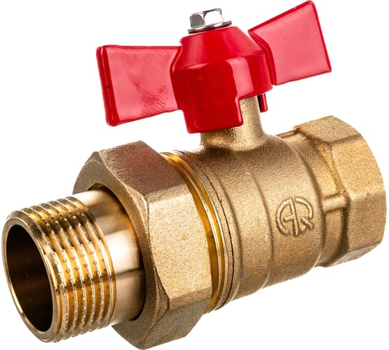 Кран шаровый с полусгоном американкой MasterProf 3/4", бант, латунь ИС.080924