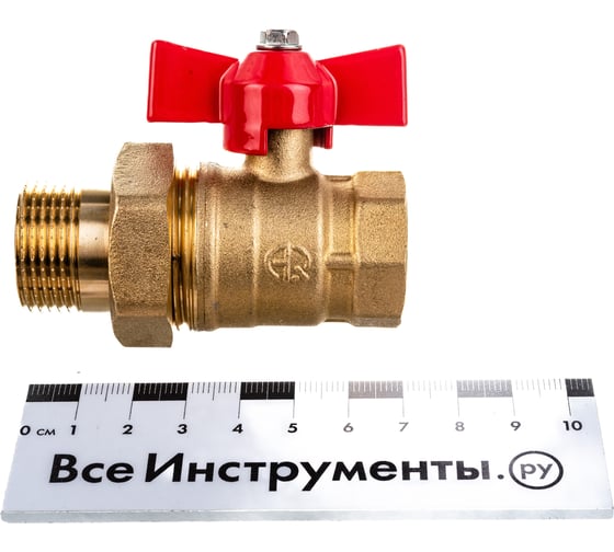 Кран шаровый с полусгоном американкой MasterProf 3/4", бант, латунь ИС.080924