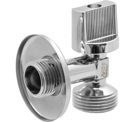 Шаровой угловой кран с отражателем для стиральных/посудомоечных машин MPF 1/2"х3/4" н/н хром ИС.080437