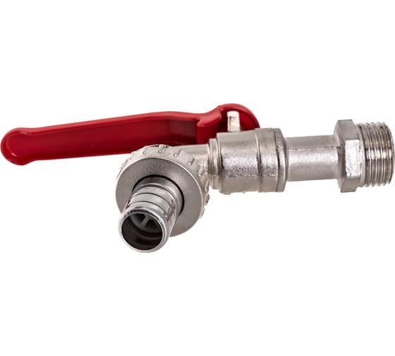 Кран шаровый водоразборный со штуцером Masterprof 1/2" н, ручка, 15 мм ИС.080033