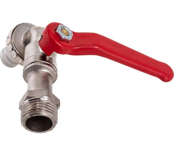 Кран шаровый водоразборный со штуцером Masterprof 1/2" н, ручка, 15 мм ИС.080033