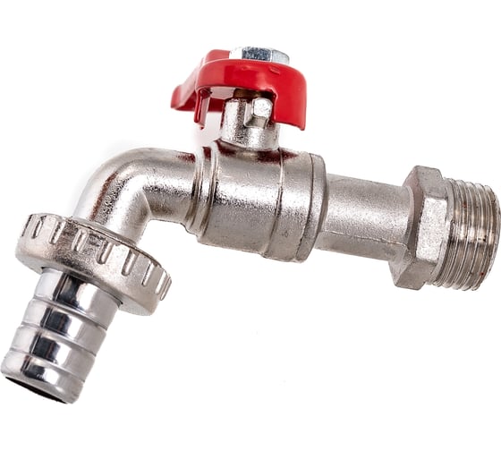 Кран шаровый водоразборный со штуцером Masterprof 1/2" н, ручка, 15 мм ИС.080033