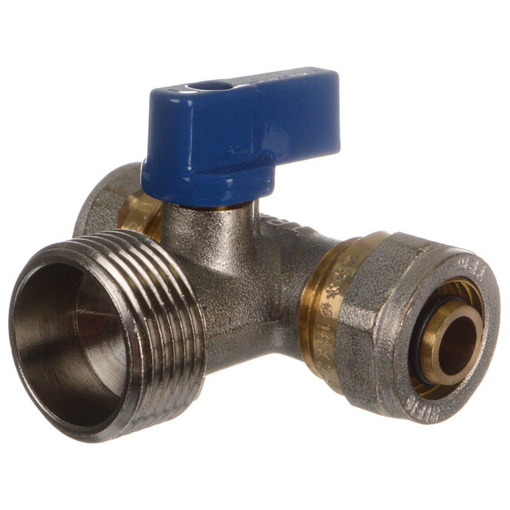 Шаровой кран для стиральной машины Terma 16 на 3/4 на 16 ц/ш/ц под ...