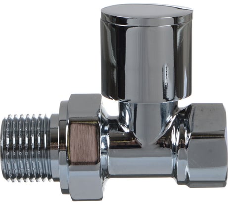 Кран для радиатора Terma прямой 1/2" с ручной регулировкой (круглая ручка) хром (33666) 26249