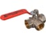 Шаровой кран Terma red 3/4 l-образный трехходовой ручка 31064 26164 2